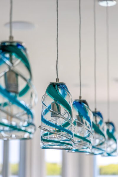 Kitchen lights at 7 Gables