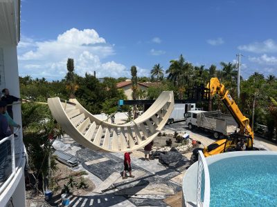 Stairs going in at Lighthouse Pointe, a D'Asign Source design-build project