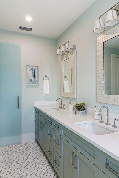 Guest bathroom at Lighthouse Pointe, a D'Asign Source design-build