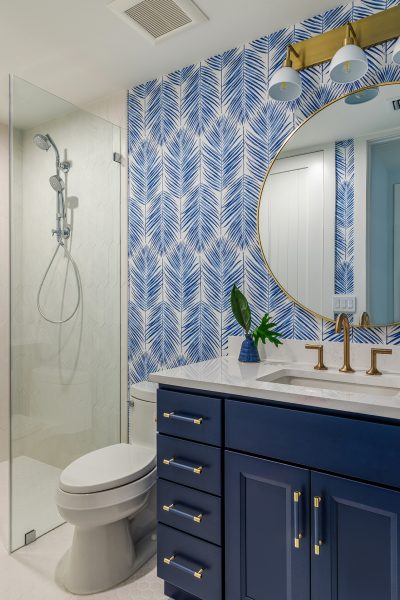 Guest bathroom at Lighthouse Pointe, a D'Asign Source design-build