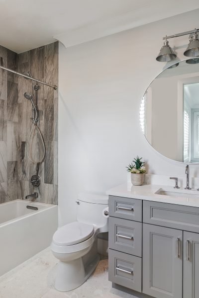 Guest bathroom at Lighthouse Pointe, a D'Asign Source design-build