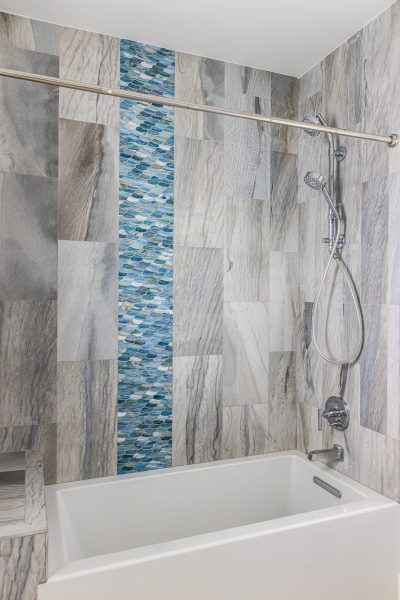 Guest bathroom at Lighthouse Pointe, a D'Asign Source design-build