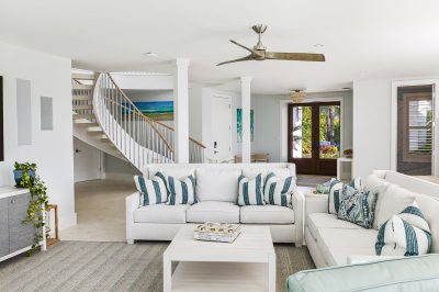 Living area at Lighthouse Pointe, a D'Asign Source design-build