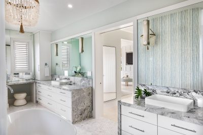 Master bathroom at Lighthouse Pointe, a D'Asign Source design-build
