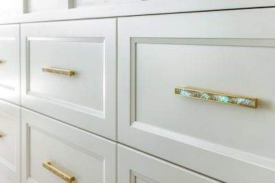 Cabinet hardware detail at Lighthouse Pointe, a D'Asign Source design-build