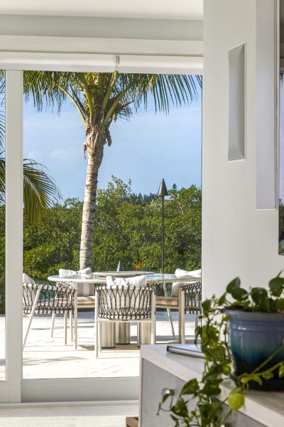 Outdoor dining at Lighthouse Pointe, a D'Asign Source design-build