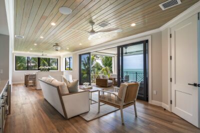 Living, dining and balcony view at Lighthouse