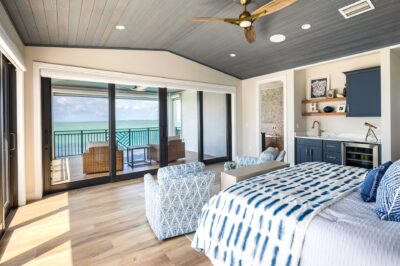 Master bedroom and patio at Lighthouse