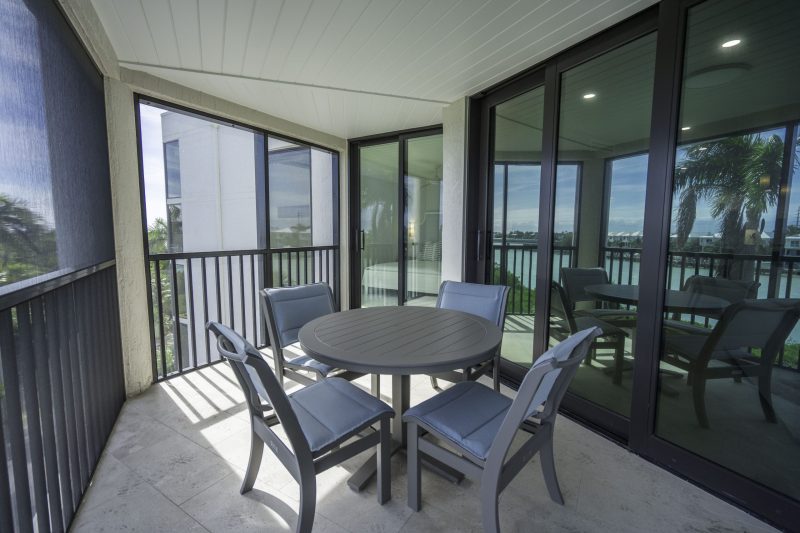 Patio dining at Marthaler, a condo renovation project by D'Asign Source