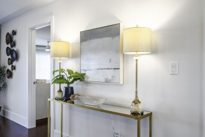 Foyer at Sapphire & Mahogany, a remodel project of D'Asign Source.