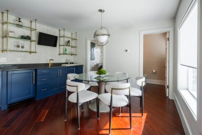 Game table at Sapphire & Mahogany, a remodel project of D'Asign Source.