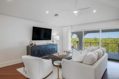 Living room at Sapphire & Mahogany, a remodel project of D'Asign Source.