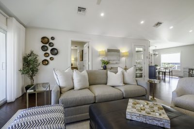 Living room at Sapphire & Mahogany, a remodel project of D'Asign Source.