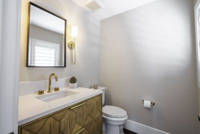 Powder bath at Sapphire & Mahogany, a remodel project of D'Asign Source.